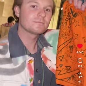 2021 Asspizza White Therapy Denim Jacket Hand Painted Size Men’s Medium Rare 1/1